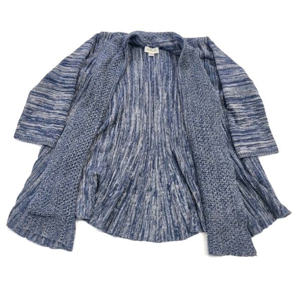 Avenue blue marled open-front cardigan sweater size 18/20 - Picture 1 of 4